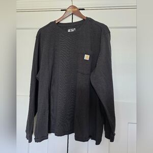 Carhartt Womens Black Long Sleeve Pocket Tee #2